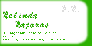 melinda majoros business card